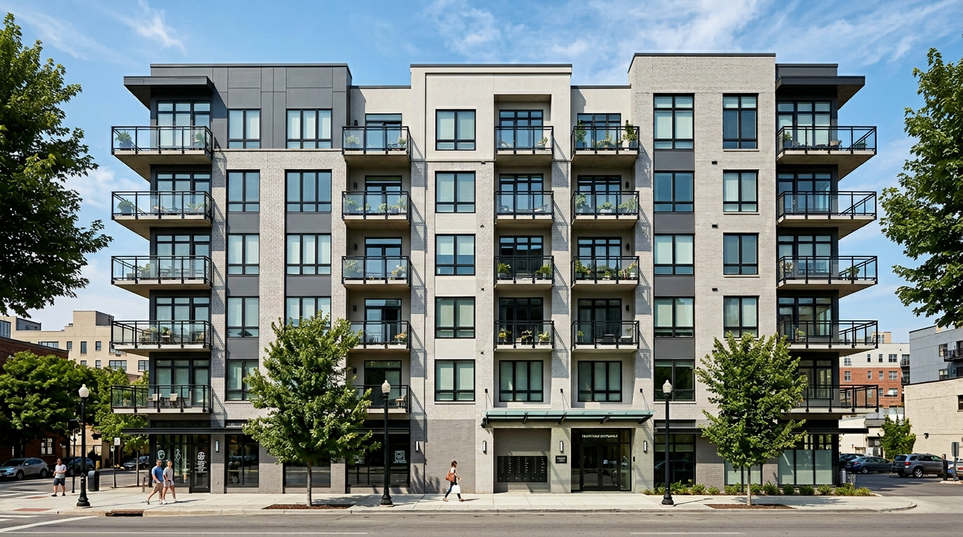 Modern multifamily building